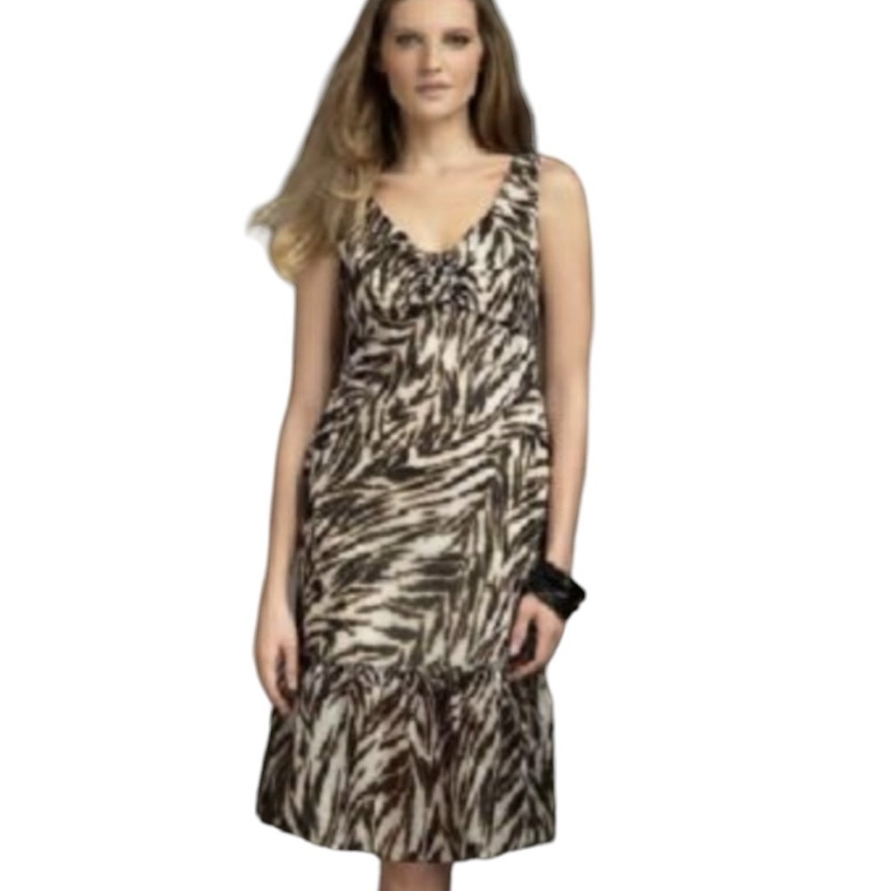 Talbots Animal Print Cotton Dress